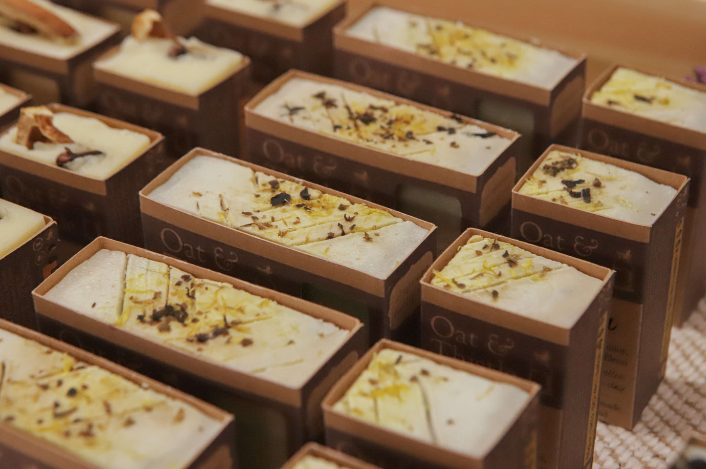 Mentha soap tops in packaging