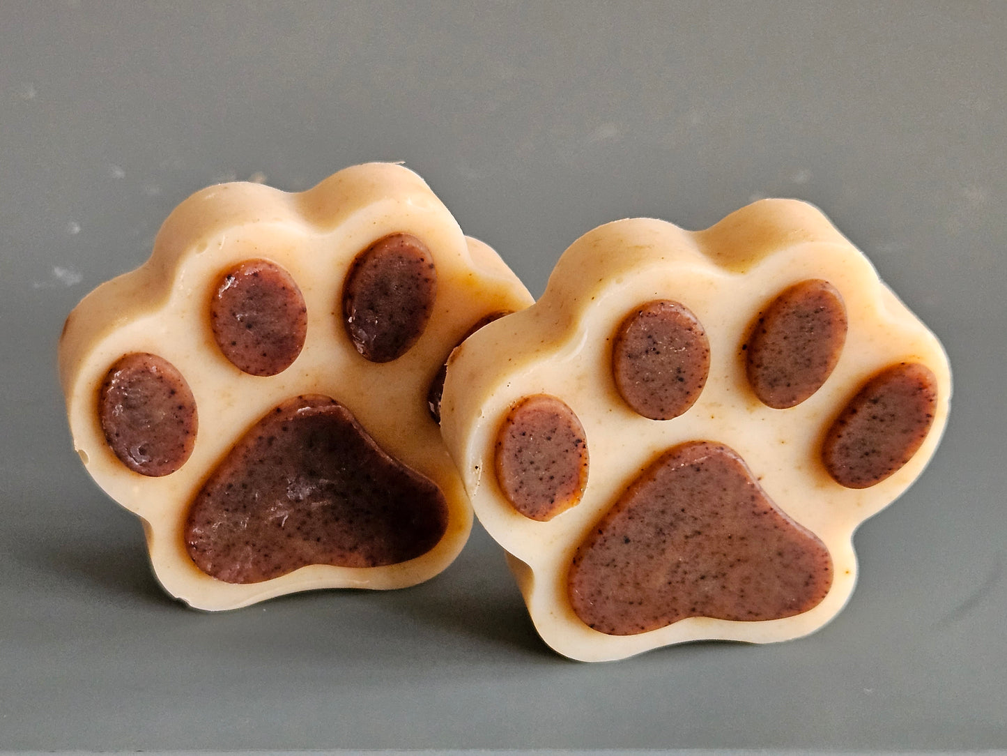 creamy dog soap paws