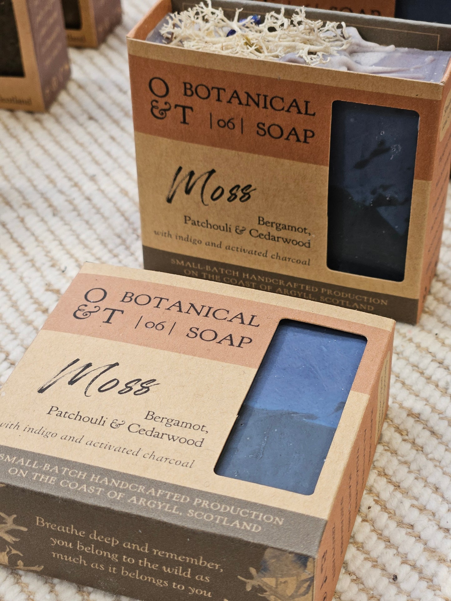 moss soap in packaging box