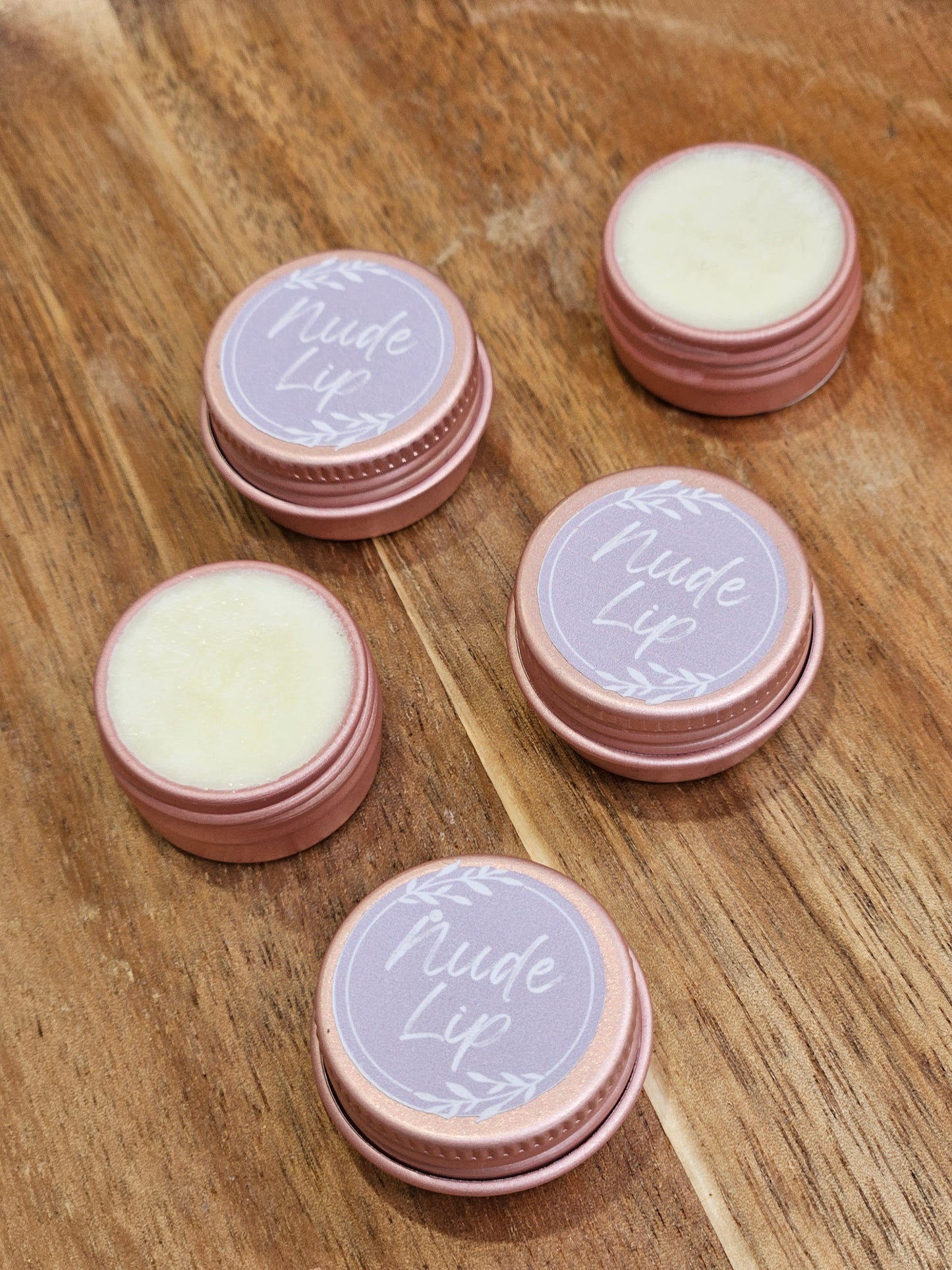 nude lip balm tins