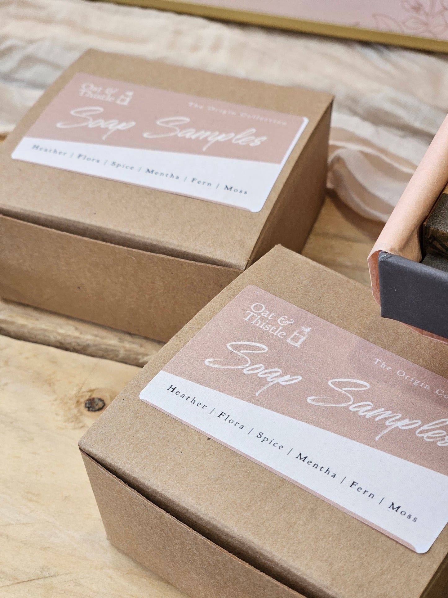 soap samples boxes