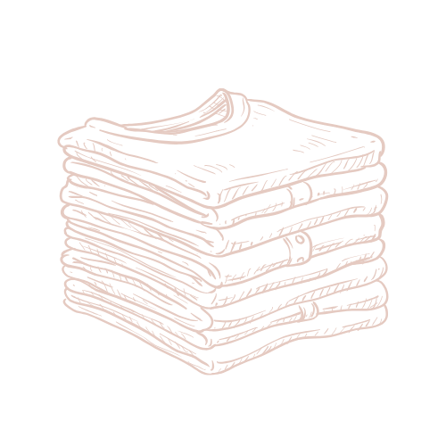 line drawing of folded tshirts