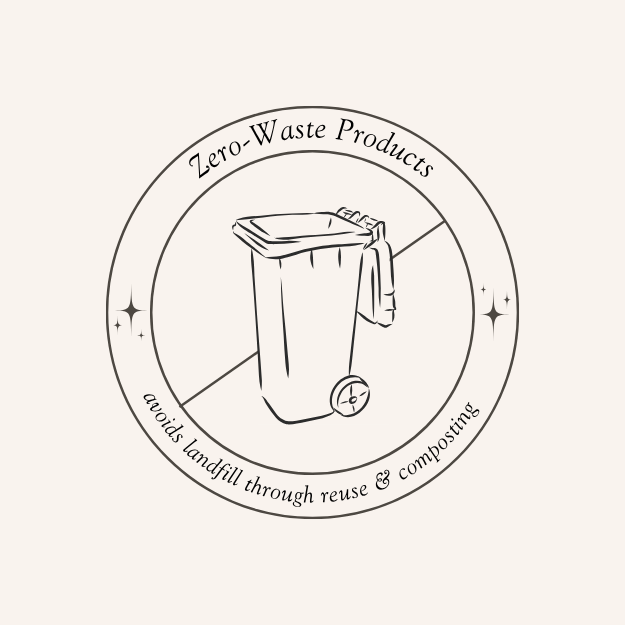 zero waste products- avoids landfill through reuse and composting