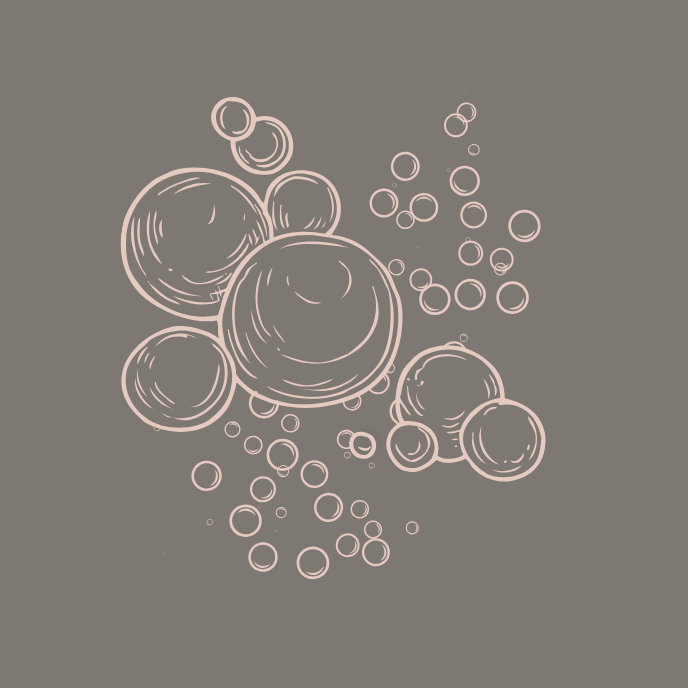line drawing of bubbles