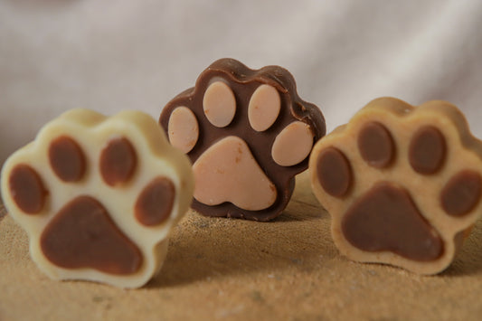 dog soap three colours