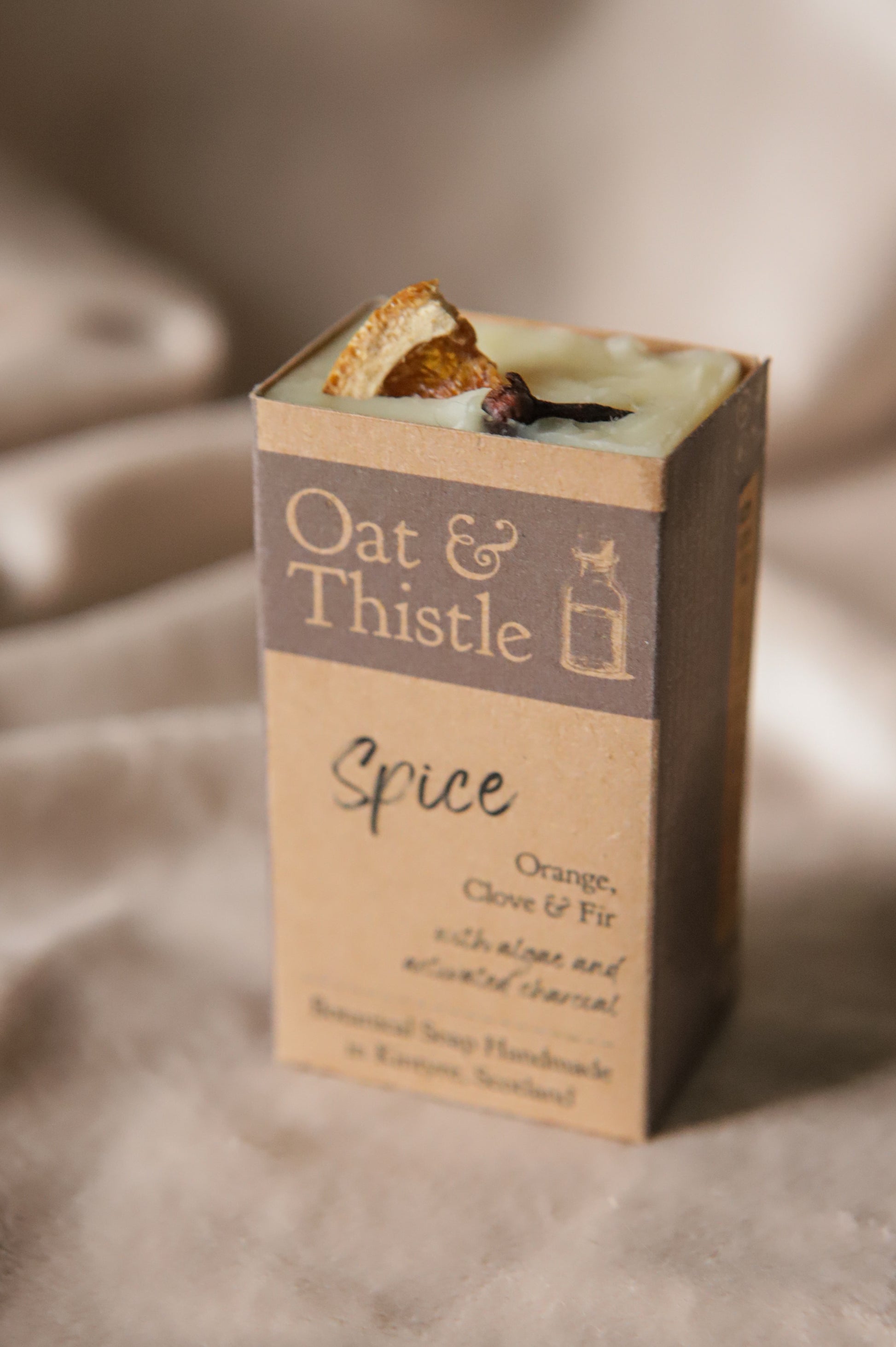 spice half soap bar in packaging