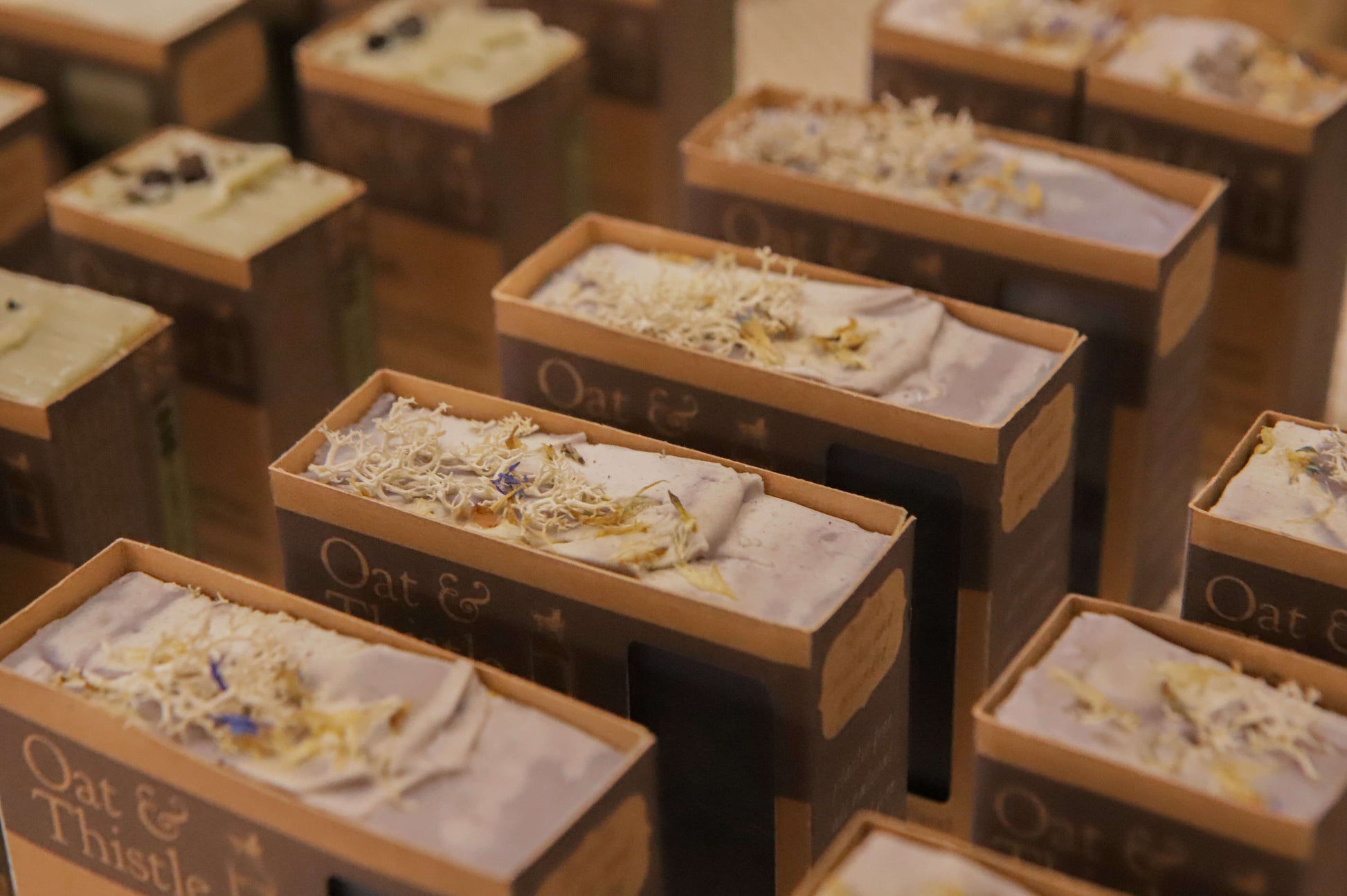 Moss soap tops in packaging