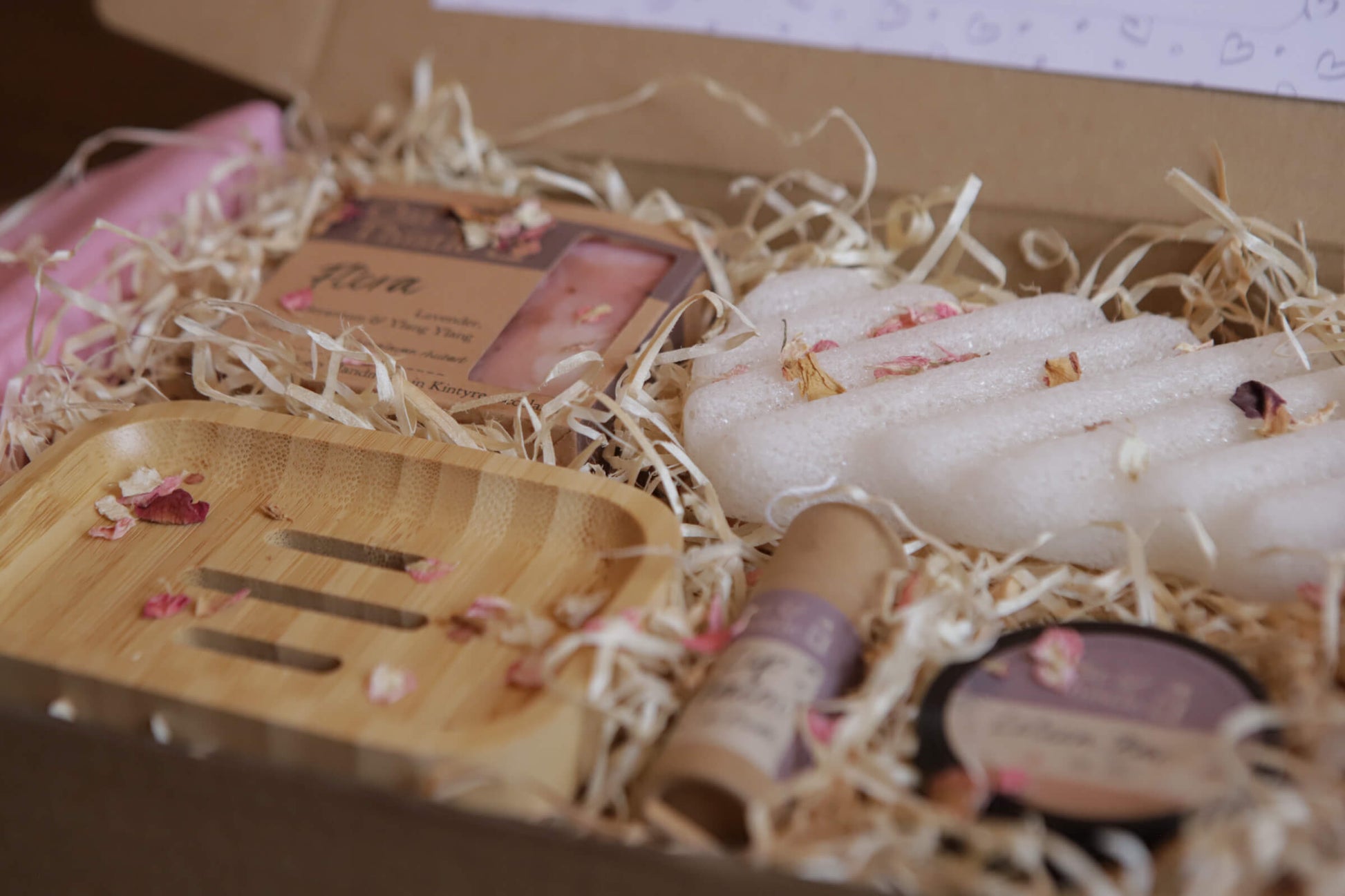 gift hamper filled with oat and thistle products 