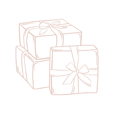 line drawing of presents