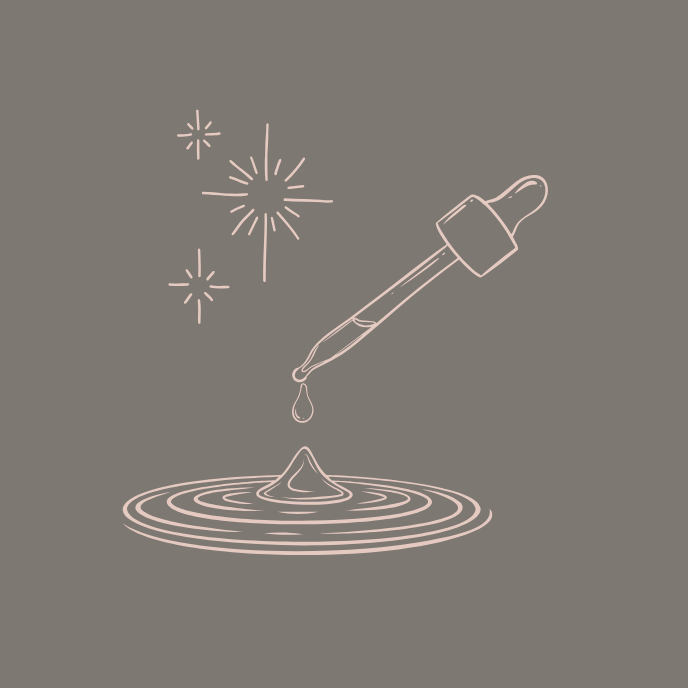 line drawing of pipette and oil