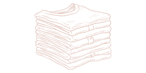 line drawing of folded tshirts