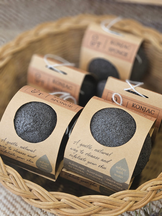konjac sponge in our packaging