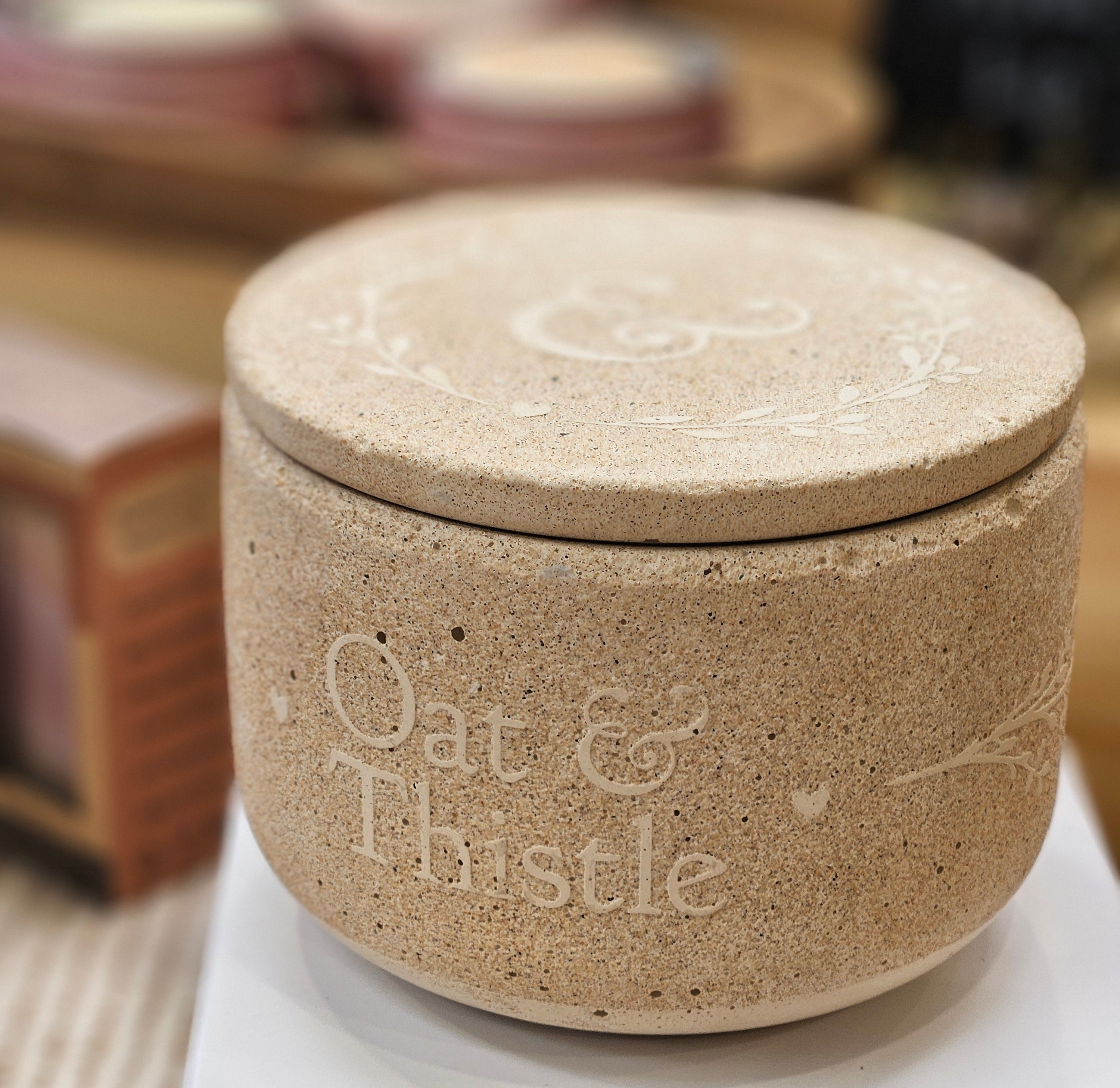 natural candle jar