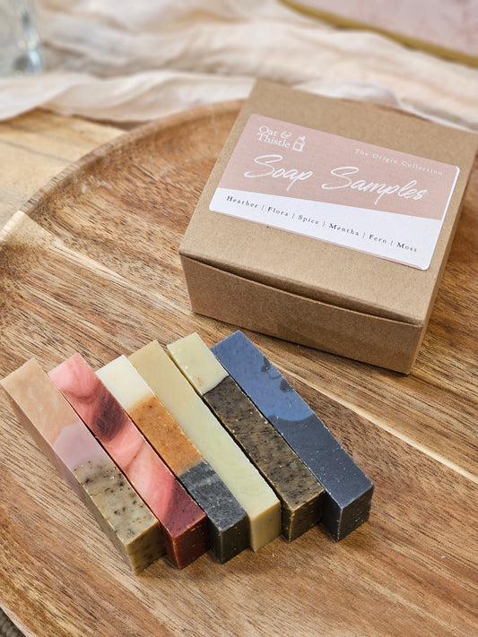 origin soap samples box