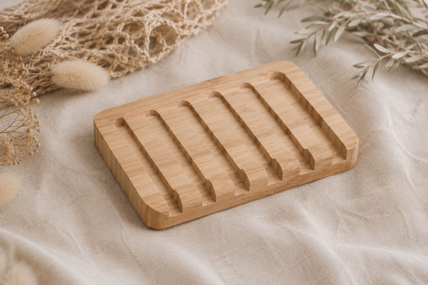 Bamboo Rectangular Soap Dish